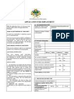 Application Form For Employment