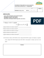 Avaliação de Matemática - 8° Ano