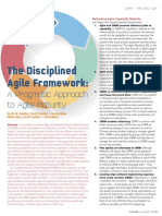 The Disciplined Agile Framework:: A Pragmatic Approach To Agile Maturity