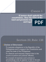 A Lawyer Shall Uphold The Constitution, Obey The Laws of The Land and Promote Respect For Law and Legal Processes