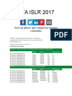 Tarifa Islr 2017 Persoa Natural y Juridica