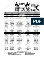 Porter Volleyball 2019 Schedule Varsity Final