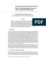 Is Simple Better?: Revisiting Simple Generative Models For Unsupervised Clustering