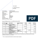 Account Statement From 1 Jun 2019 To 30 Jun 2019: TXN Date Value Date Description Ref No./Cheque No. Debit Credit Balance