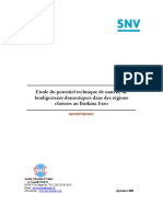 Etude Du Potentiel Technique de Marché de Biodigesteurs Domestiques Dans Des Régions Choisies Au Burkina Faso