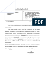 Panjab University, Chandigarh: Annexure-I Annexure-II F, Annexure-III Annexure-IV Annexure - V