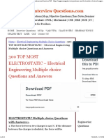 ouioECTROSTATIC Multiple Choice Questions and Answers PDF