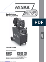 Gas Metal Arc Welding Machine Welding Machine: User Manual User Manual