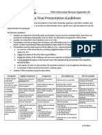 Internship Final Presentation Guidelines: TEM Internship Manual Appendix 10