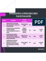 Plan de Evaluacion - Psicologia Clinica