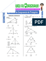 Ejercicios de Congruencia de Triángulos para Primero de Secundaria