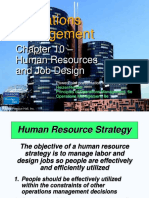 Operations Management: - Human Resources and Job Design