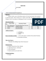 Resume: Autocad Master Cam Ansys