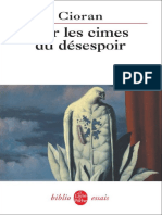 CIORAN Sur Les Cimes Du Desespoir