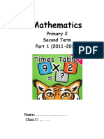 Mathematics: Primary 2 Second Term Part 1 (2011-2012)