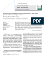 A Comparison of Computational and Experimental Results of Wells Turbine Performance For Wave Energy Conversion - Artigo - Taha PDF