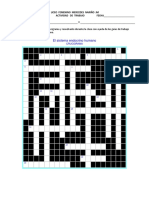 Crucigrama Sistema Endocrino Humano. Biología Grado 8° PDF