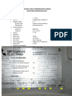 Testing Commissioning Document For Elevators