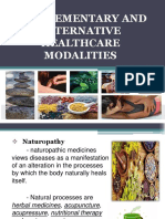 Complementary and Alternative Healthcare Modalities