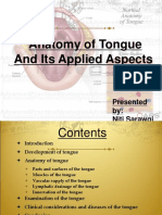 Anatomy of Tongue and Its Applied Aspects: Presented By: Niti Sarawgi