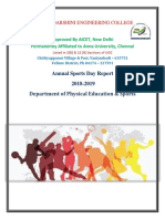 Annual Sports Day Report 2018-2019: Department of Physical Education & Sports