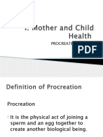 I. Mother and Child Health