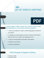 The Principle of Speech Writing