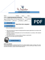 Input Data Into Computer: Parts of The Computer