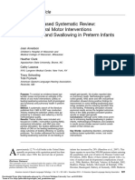 Evidence-Based Systematic Review: Effects of Oral Motor Interventions On Feeding and Swallowing in Preterm Infants