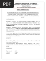 TDR Topografo para Elab. de Levantamiento Topografico