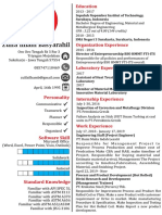 Curriculum Vitae Zulfa