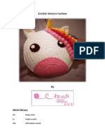 Crochet Unicorn Cushion: Mc-Magic Circle SC - Single Crochet HDC - Half Double Crochet