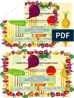 Certification Nutrition Month