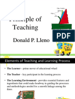 Principle of Teaching: Donald P. Lleno