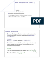 The Laplace Transform of Step Functions (Sect. 6.3) .: Overview