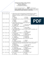 Bread and Pastry FIRST Quarter Exam