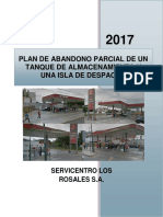 Plan de Abandono Parcial de Un Tanque de Almacenamiento de Una Isla de Despacho