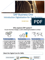 SAP Business One: Introduction Digitalization For Your Business