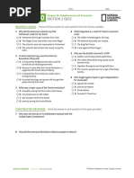 Enlightenment and Revolution Quiz