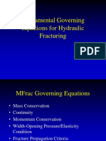 Fundamental Governing Equations For Hydraulic Fracturing