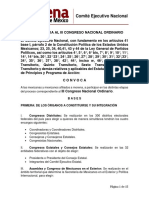 Convocatoria Al III Congreso Nacional Ordinario 200819