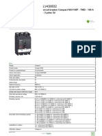 Product Data Sheet: Circuit Breaker Compact NSX160F - TMD - 100 A - 3 Poles 3d