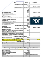 Particulars Fees Remarks Foundation Programme: (For Commerce Graduates)