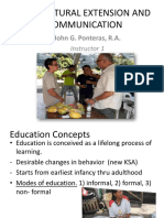 Agricultural Extension and Communication: John G. Ponteras, R.A