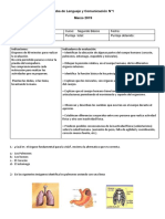 Prueba Ciencias Naturales 2° Marzo 2019