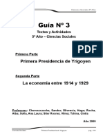 Guía #3: Primera Presidencia de Yrigoyen