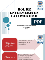 Rol de Enfemeria en La Comunidad