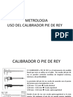 Metrologia Uso Del Calibrador Pie de Rey