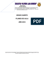 Planes de Aula Matemáticas Grado Quinto