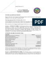 Barangay Budget Authorization Form CY2019